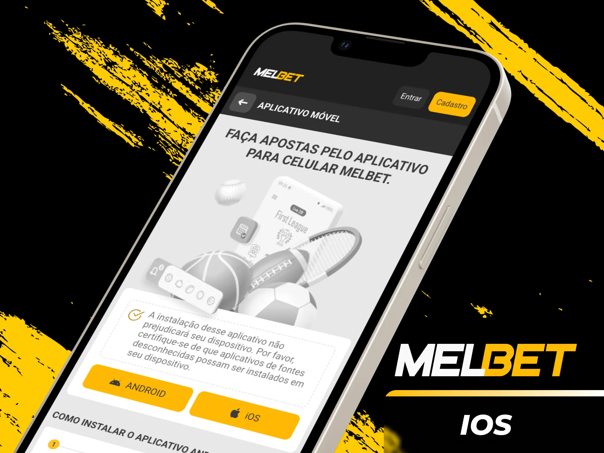 Obtenha a versão oficial do aplicativo Melbet para iPhone e iOS.
