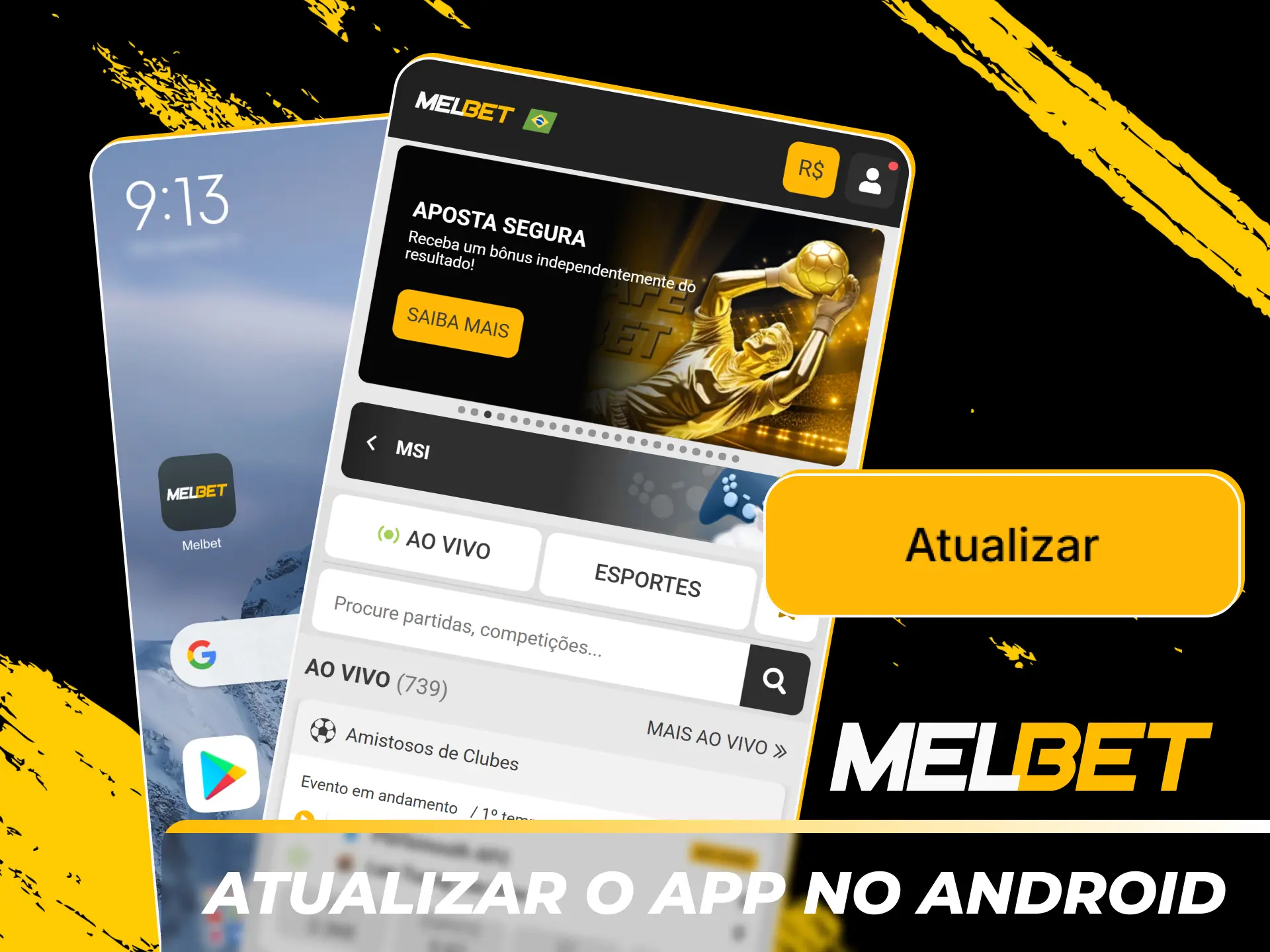 Instale a nova atualização para o app Android da Melbet oficial.