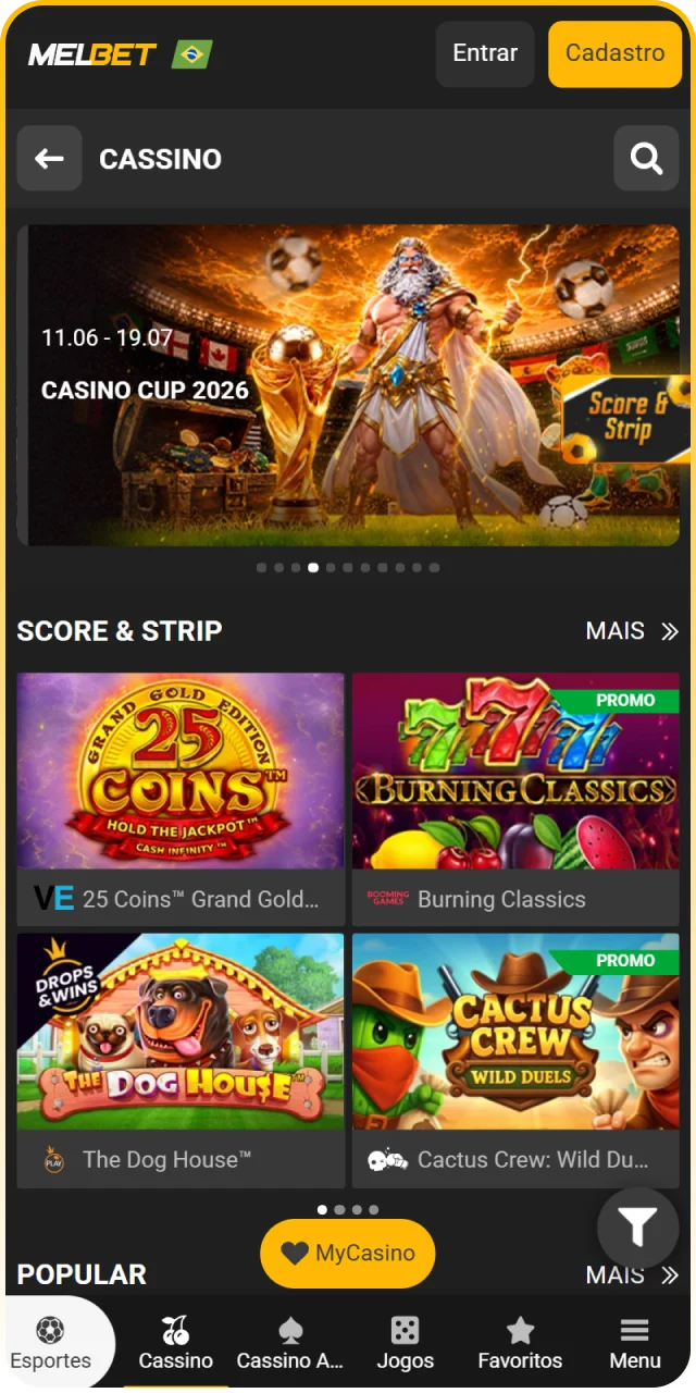 Divirta-se com os melhores jogos de cassino na Melbet oficial.