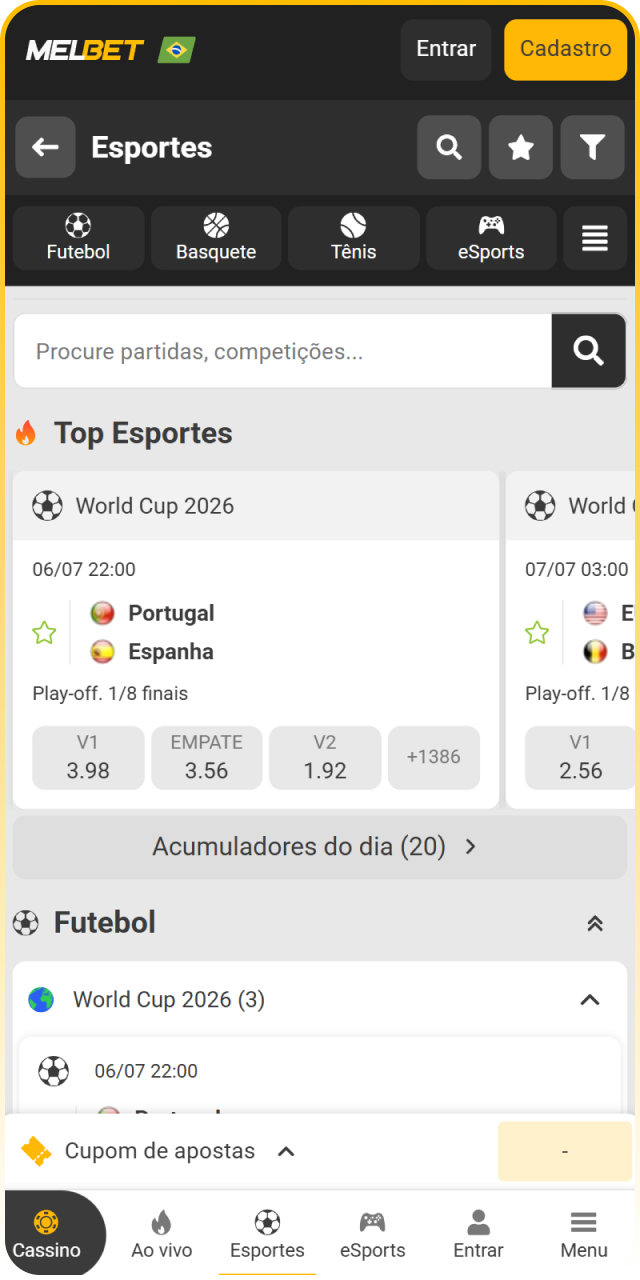 Faça suas apostas esportivas com odds altas na Melbet oficial.