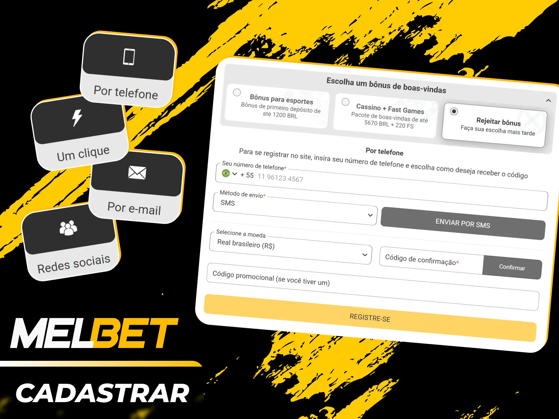 Crie sua conta de jogo de forma rápida na Melbet oficial.