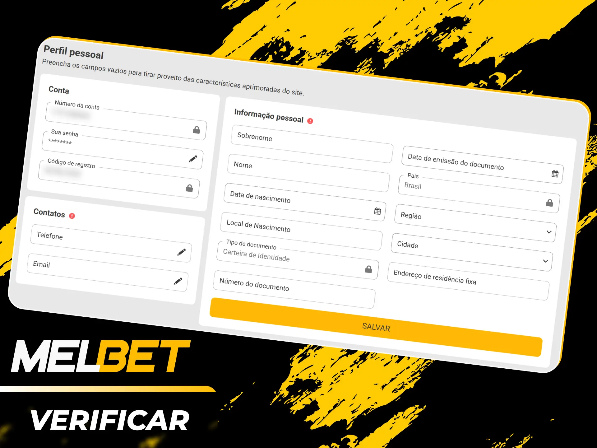 Envie seus documentos para verificar sua conta na Melbet oficial.